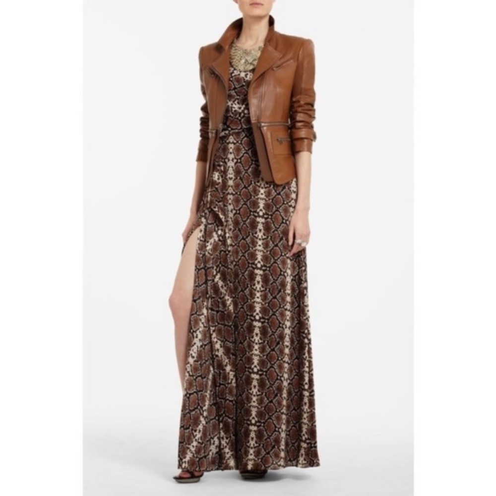 BCBGMAXAZRIA KESSA Snake print maxi dress
